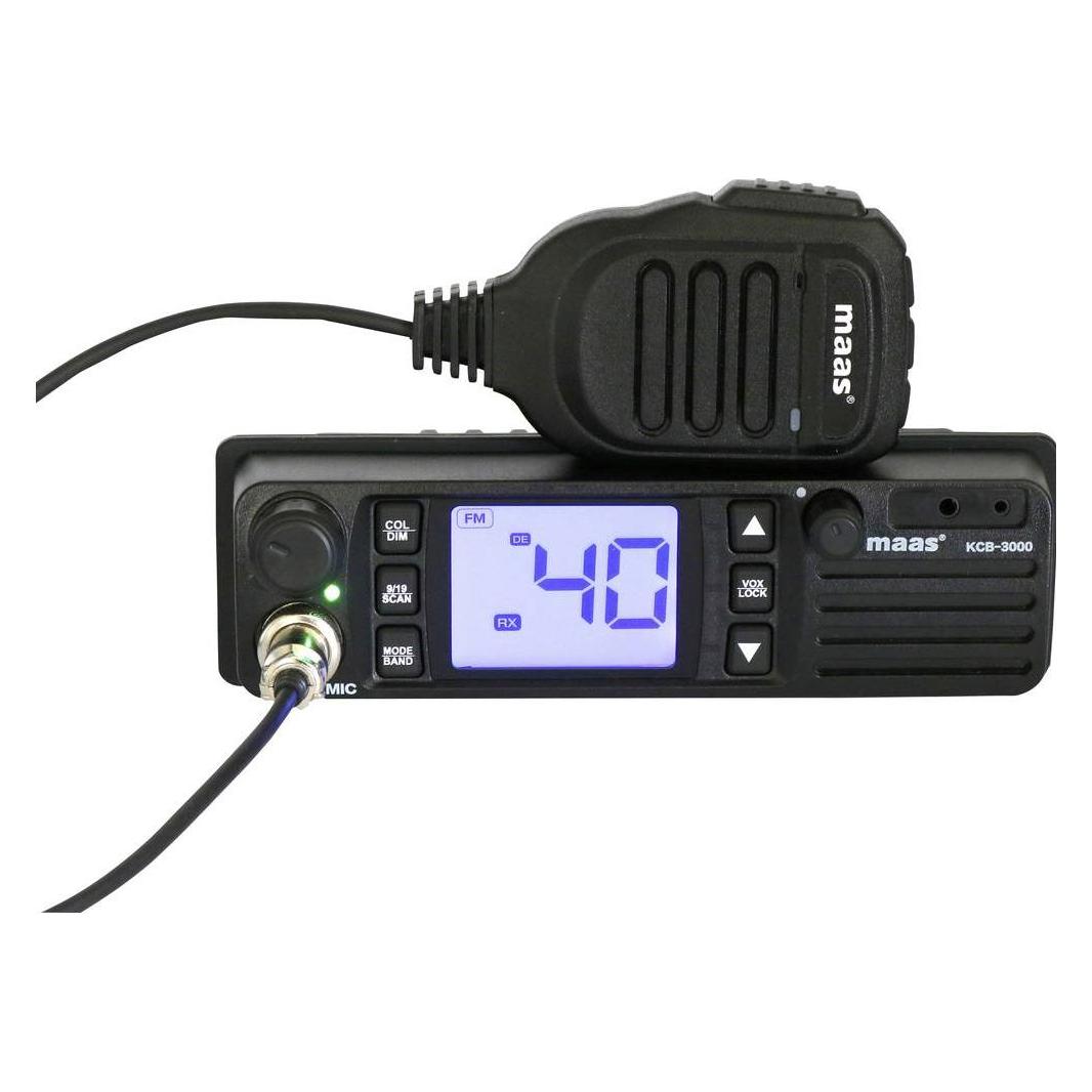 MAAS KCB-3000 Mobiele Compacte CB 27MC met VOX-mike en Hoofdtelefoonaansluiting (3035)