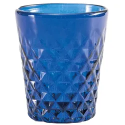 Zafferano Tumbler Balloton Blu, 6er-Set mundgeblasener Gläser mit Reliefdekor, traditionelles venezianisches Design, 35 cl Fassungsvermögen