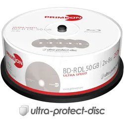 PRIM 2761318 - BD-R DL 50GB 8x, 25-er Cakebox, kratzfest