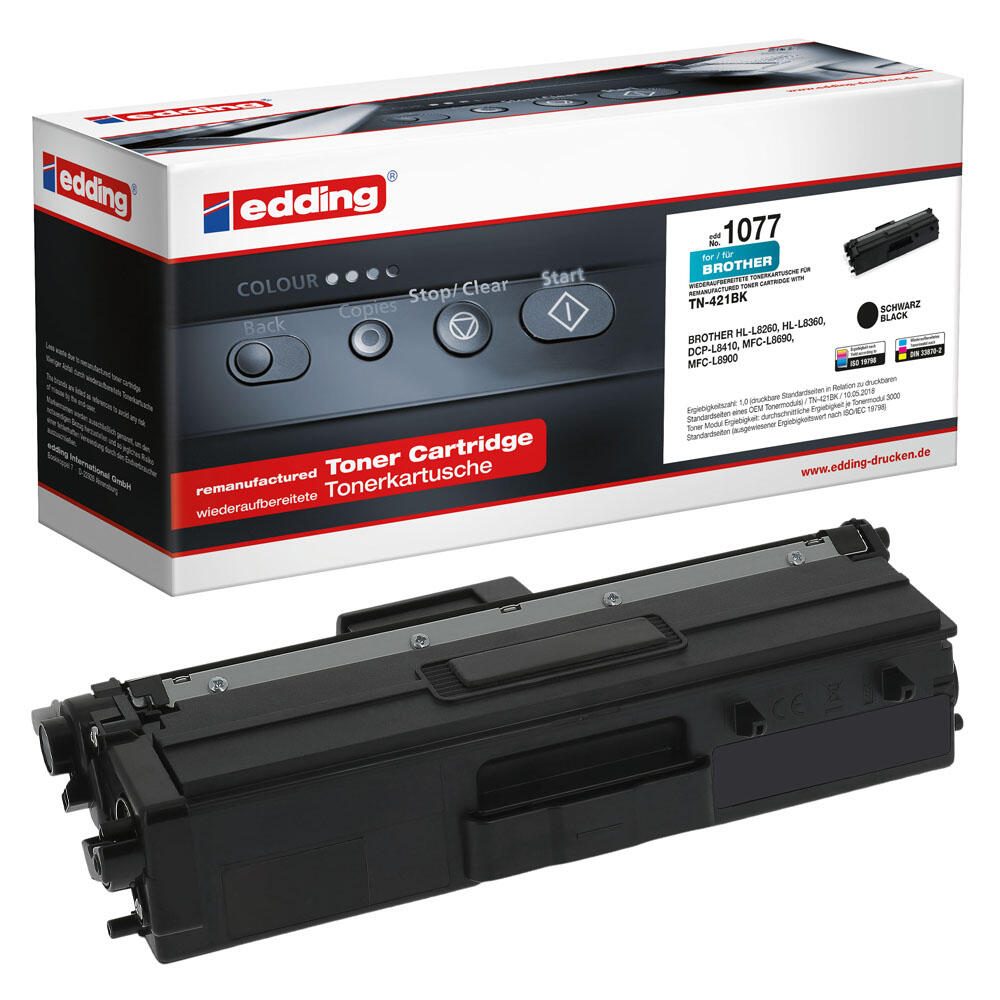 edding Toner EDD-1077 schwarz kompatibel zu brother TN-421BK 18-1077