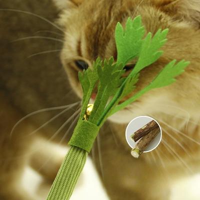 Perfect Picks Market Natural Catnip Molar Stick Interactive Cat Chew Toy With Bell Natural Catnip Molar Stick Interactive Cat Chew Toy With Bell