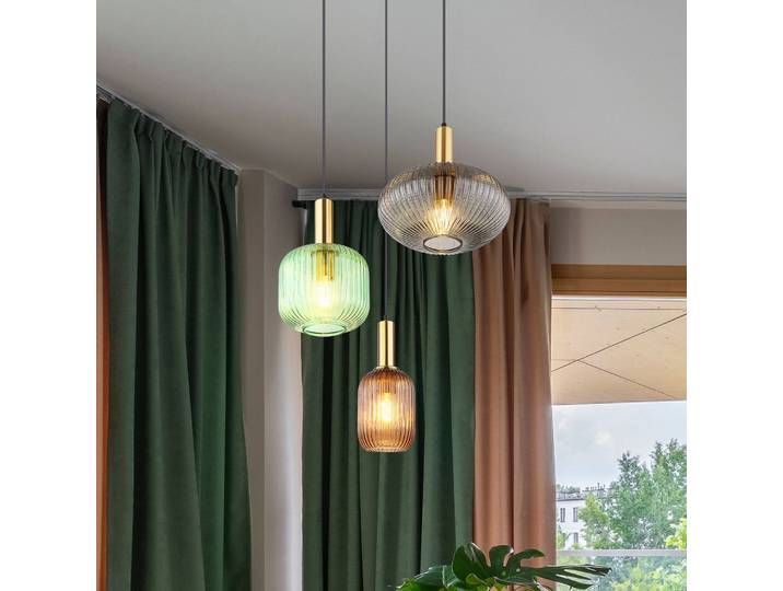 Globo Glas Hängelampe Normy, dimmbar, Multicolour, für Wohn- / Esszimmer, Glas, Pendelleuchte