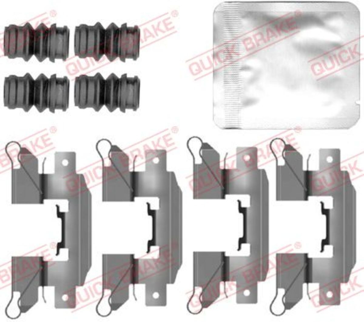 Montagesatz, Bremsbelagsatz, Scheibenbremse QUICK BRAKE 109-0151