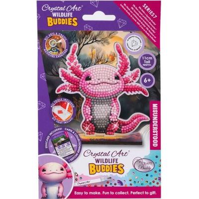 Craft Buddy CAFGR-33GEN106 - Crystal Art, Axoltl Wildlife Buddies Misunderstood, Diamant-Malerei-Set