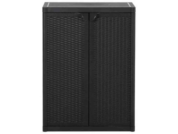 AKOZON Armoire de rangement de jardin Noir 65x45x88 cm PP Rotin - AKO7867917081552