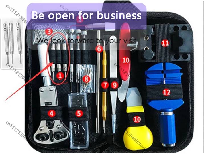 Kit d'outils de réparation de montres de 150 pièces, outils de réparation de montres