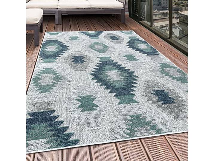 Bahama teppich hochtief effekt läufer 80x250cm blau 5153