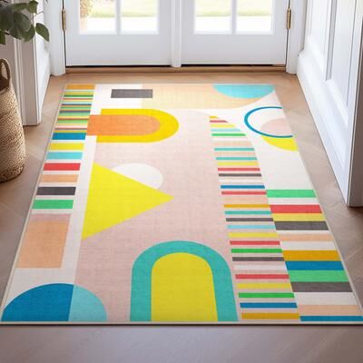 Well Woven Apollo Parade Modern Geometric Kids Flat-Weave Area Rug