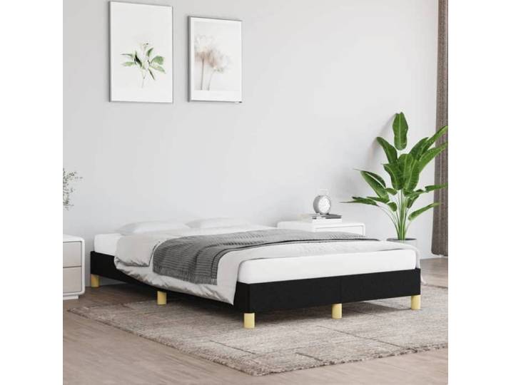 CLARENCE® Cadre de lit - (Taille unique) - Lit simple - sans matelas - noir 120x190 cm - tissu LV8212