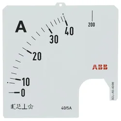 ABB SCL-A5-40/96 Amperemeter Skale Stromwandleranschluss 40/5A 2CSG123128R5011 SCLA54096