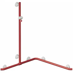 HEWI Duschhandlauf System 800 K PG73, Signalweiß/Rubinrot