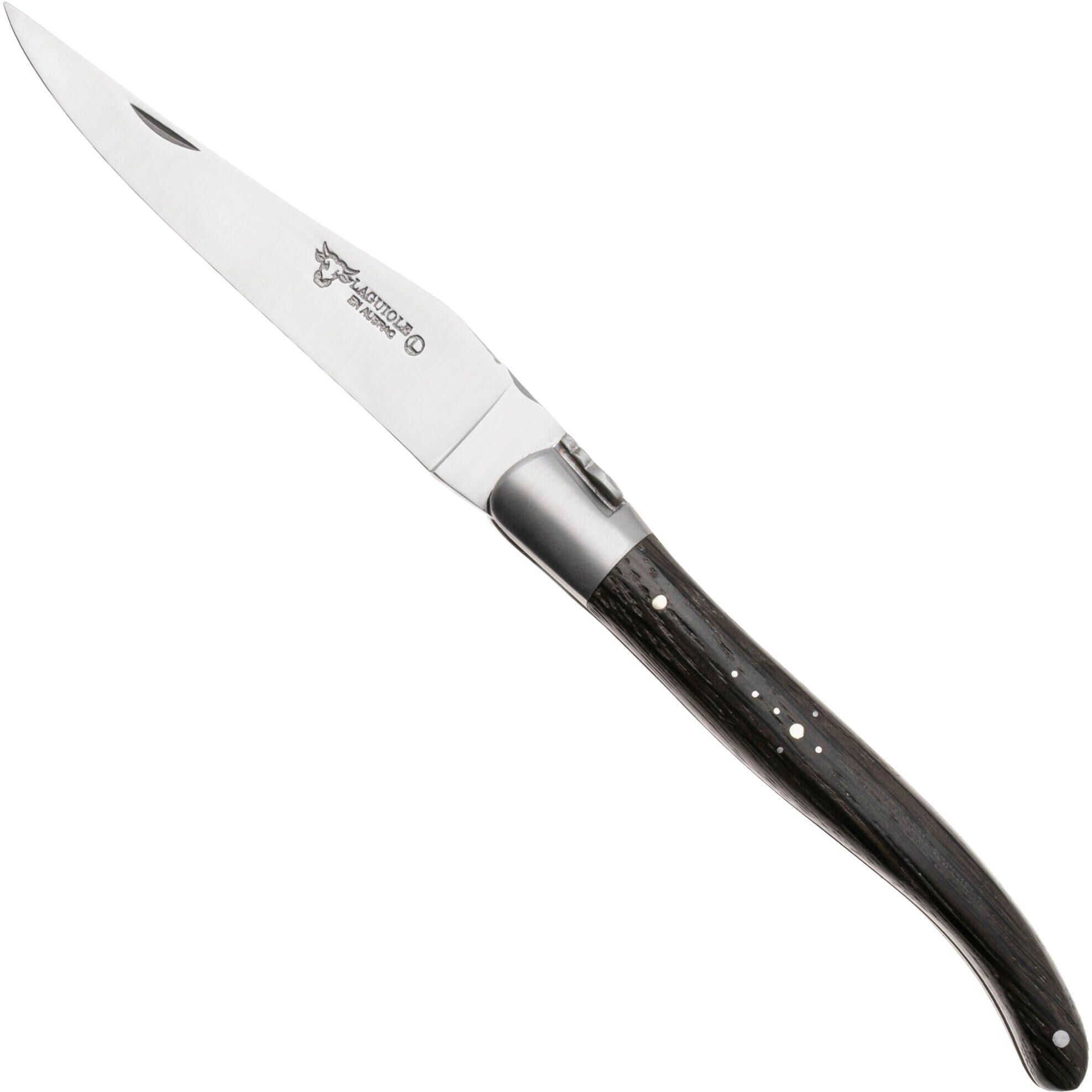 Laguiole en Aubrac Bogwood, Matt Bolster, coltello da tasca, 12 cm