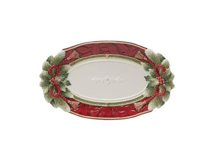 Fitz and Floyd Holiday Home Servierplatte mit Weihnachtsstern, 43,2 cm, Rot