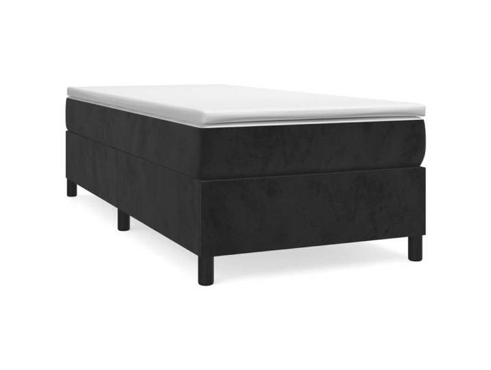 Cadre de lit 1 personne - Noir - 90x190 cm - Velours LL158092