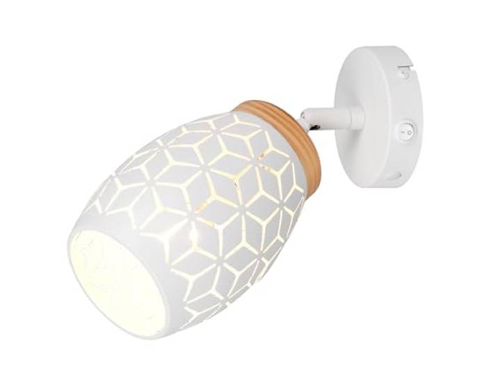 Reality Leuchten Wandspot Bidar R81571731, Metall Weiß matt, exkl. 1x E14