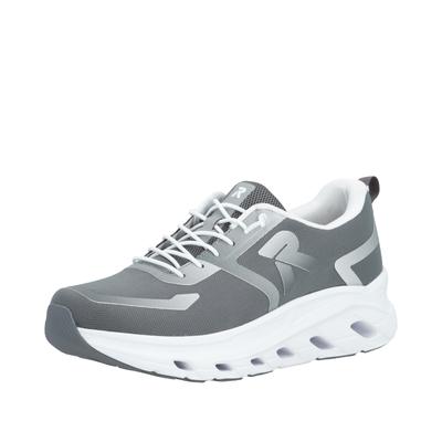 Slip-On Sneaker RIEKER, Herren, Gr. 44, Textil, grau, Schuhe, Sportschuh, Freizeitsneaker, Halbschuh zum Schlupfen