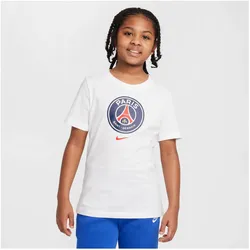 Nike, Unisex, Sportshirt, PSG Wappen-T-Shirt Junior (S), Weiss