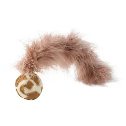 Hunter Katzenspielzeug Ball | mit langem Federschwanz