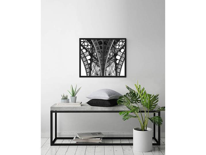 Bild Eiffel Tower II Rahmen: Massivholz Buche, lackiert Abdeckung: Plexiglas Schwarz 53 x 63cm