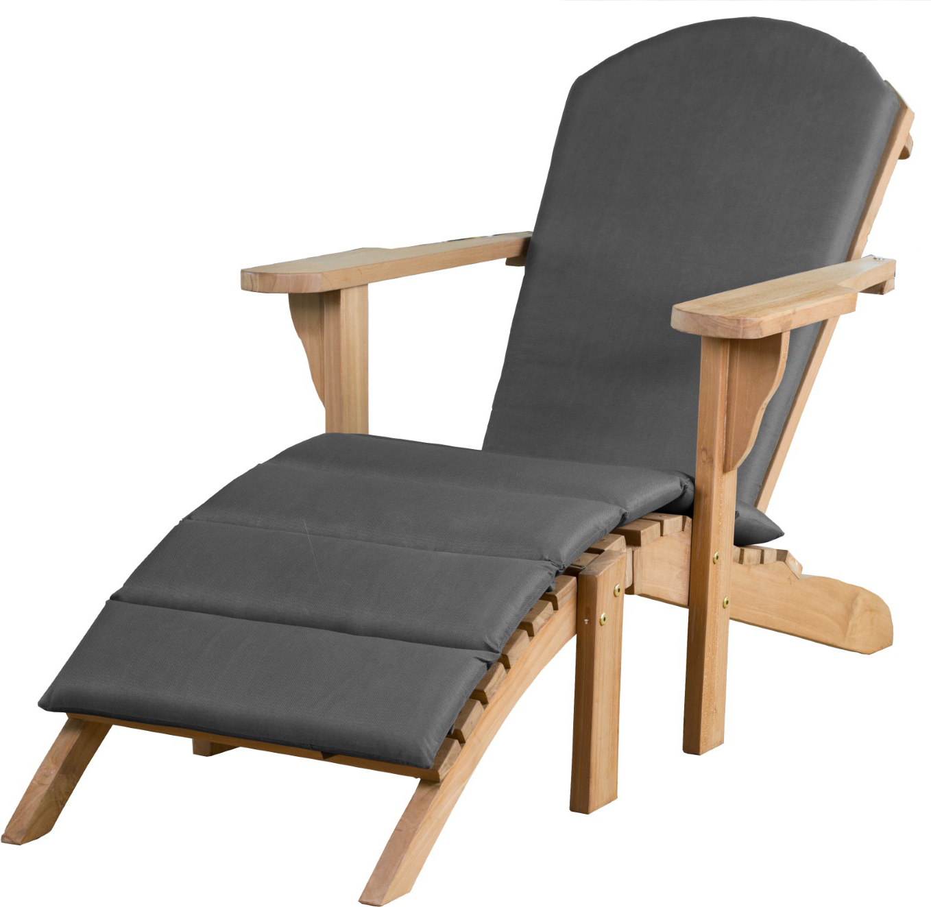 deVries Teakholz-Gartenlounger Woodie - uni grey