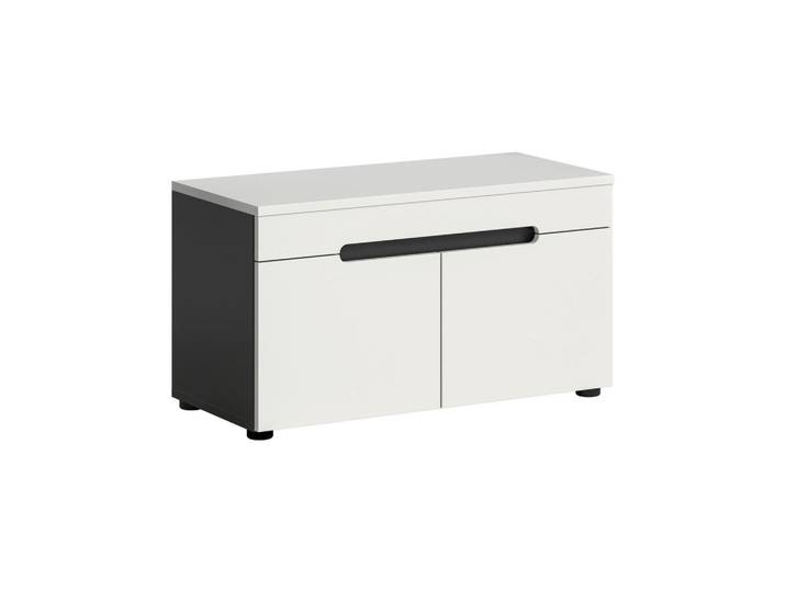 Livetastic Garderobenbank, Grau, Weiss, Kunststoff, 80x45x37 cm, FSC Mix, abwischbar, Garderobe, Garderobenbank