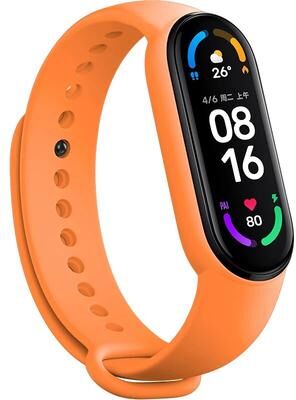 Multisell Products Hub Mi Band Silicone Bracelet, Wristband Accessories For Miband, Xiaomi Band Strap orange mi Band 3 4