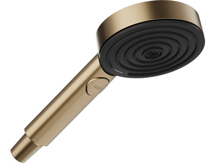 Douche de main hansgrohe Pulsify Select S\, 105 mm\, 3 jets\, Relaxation\, EcoSmart\, finition bronze brossé