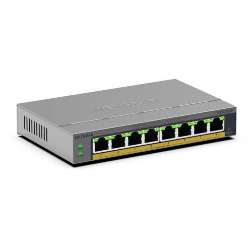 Netgear 8-PORT POE+ 1G PLUS SWITCH POE BUDGET 123 W FANLESS