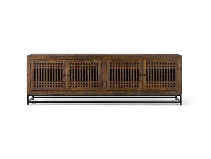 Meuble tv en bois d'acacia et métal