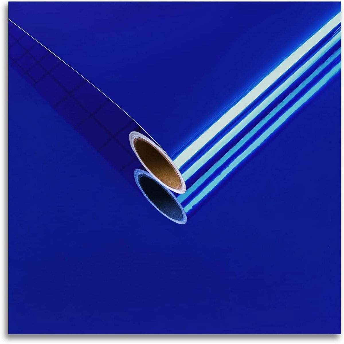 Blauwe zelfklevende spiegelfolie voor ramen en meubels - 30 x 200 cm