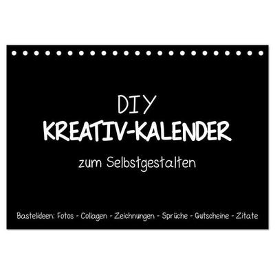 Bastelkalender: DIY Kreativ-Kalender -schwarz- (Tischkalender 2027 DIN A5 quer), CALVENDO Monatskalender