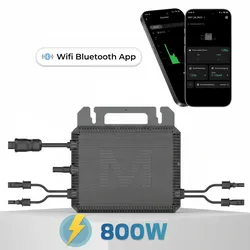 MARSTEK Mikro-Wechselrichter 800 W MST-MI0800 für Balkonkraftwerk, IP67 wetterfest, Plug-&-Play Installation, 2 MPPT, Bluetooth & WIFI, Micro Inverter
