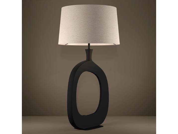Lampe à poser 45cm Argenté Lin E27
