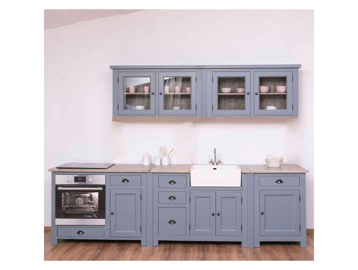 Modulküche im Landhausstil blau