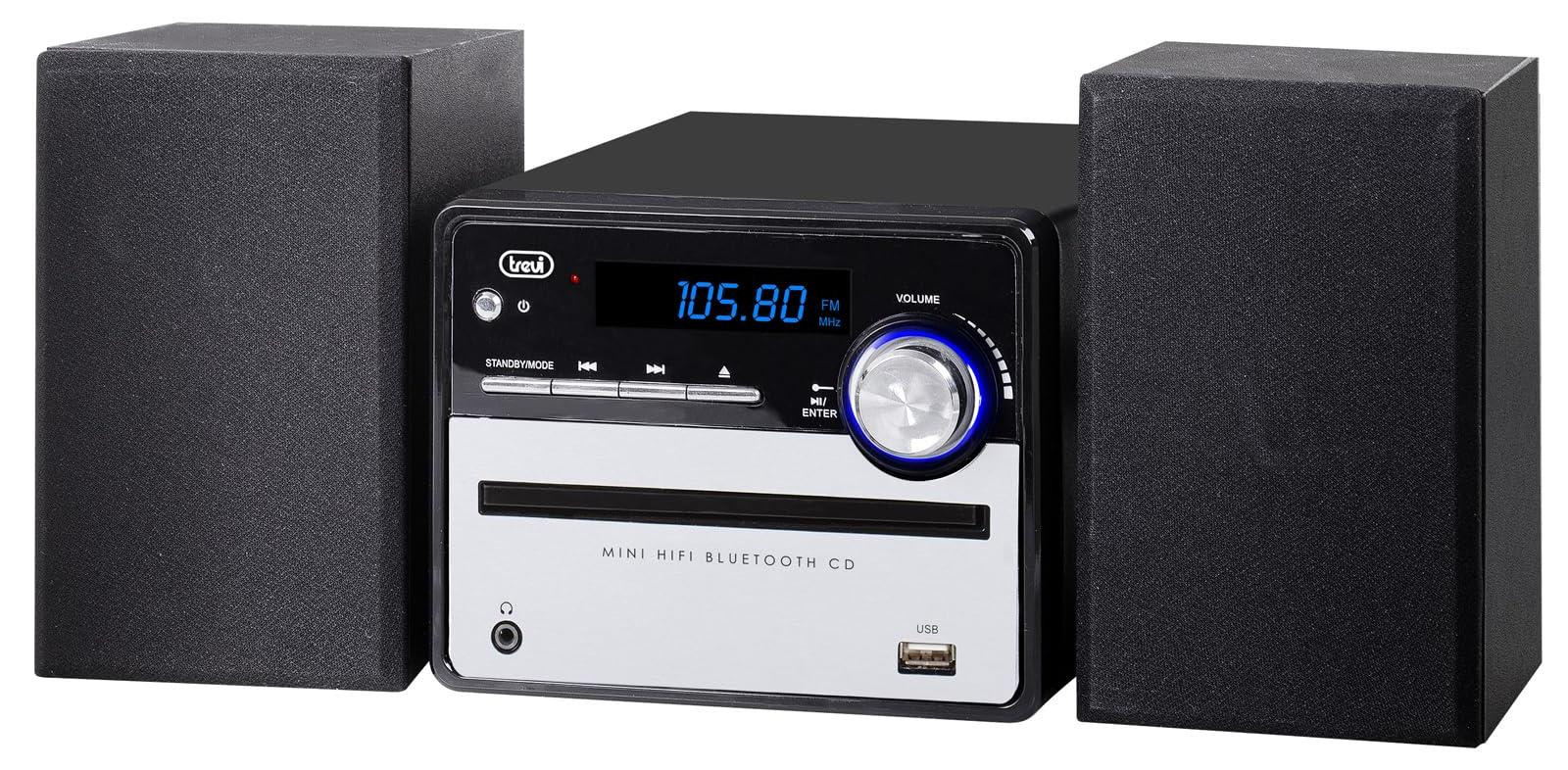 Selius Stereo HiFi-installatie Zwart - 20 Watt - AUX en USB aansluiting