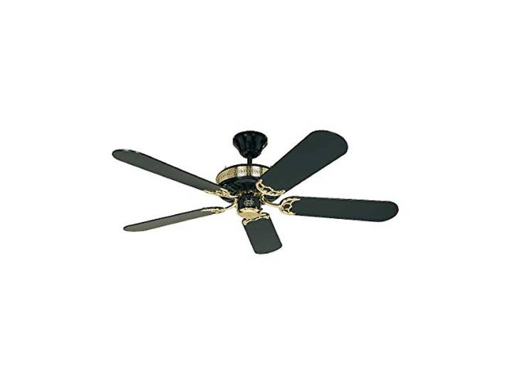 CasaFan Black Magic Deckenventilator (Ø x H) 132cm x 335mm Flügelfarbe: Schwarz, Messing (poliert)
