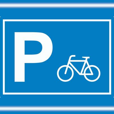 HB-Druck Fahrrad Parkplatz Aufkleber waagerecht A3 (297x420mm)