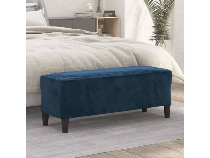 349430 Banc Bleu 100x35x41 cm Velours