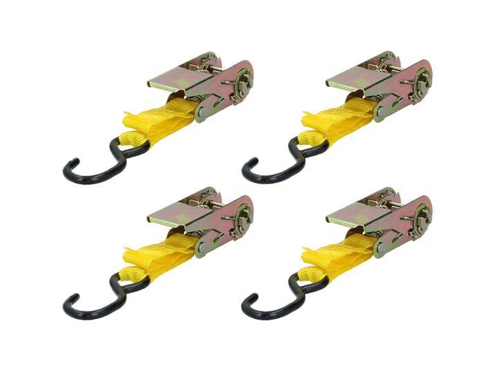 Zurrgurte mit Ratsche, 4er-Set, 350 kg, 5m