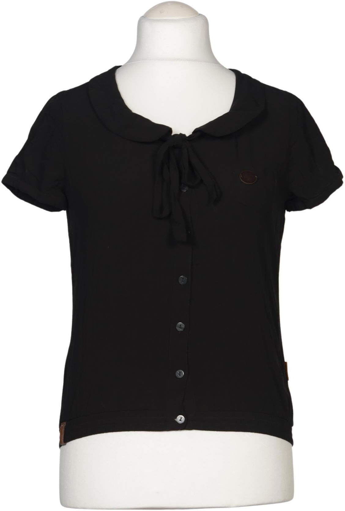Naketano Damen Bluse, Schwarz, Gr. M, Viskose - Second Hand