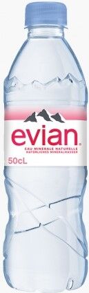 Evian Natuerliches Mineralwasser 0,5L - 6 x 0.5 L