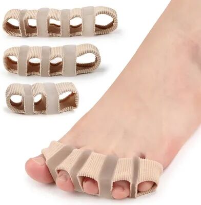 Inspire Daily Merch Foot Care Tool Silicone Toe Separator Hallux Valgus Corrector Spacer Spreader For Finger Bunion Relief 4 Hole