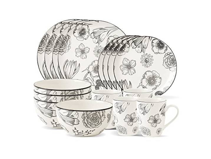 Safdie & Co. Porzellan Tafelservice 16-teilig Porzellan Bouquet