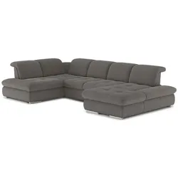 set one by Musterring Wohnlandschaft SO 4100 Stoff Grau Schlamm
