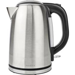 Nedis KAWK350EAL Wasserkocher Silber, Schwarz Fassungsvermögen: 1.7 l