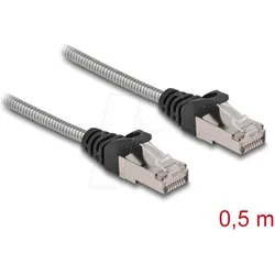 DELOCK 80107 - Patchkabel Cat.6A U/FTP mit Metallmantel 0,5 m