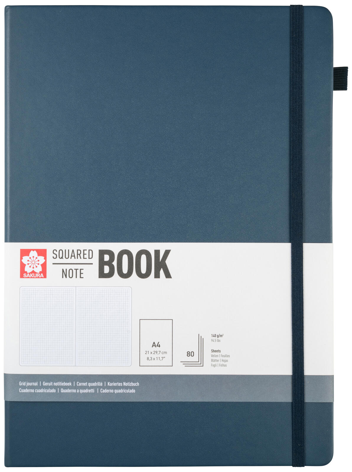 Sakura Notizbuch, kariert, 160 Seiten, DIN A4 94156805