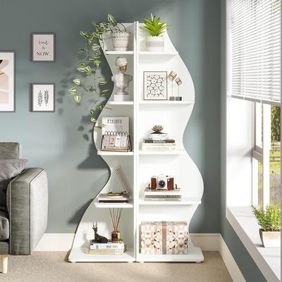 Bluebell Unique Corner Shelf Bookcase