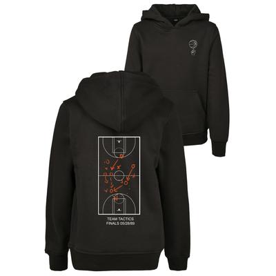 Rundhalspullover MISTERTEE "MisterTee Herren Kids Team Tactics Hoody", Jungen, Gr. 146/152, schwarz, 65% Baumwolle, 35% Polyester, unifarben, normal, ohne Ausschnitt, Pullover Rundhalspullover