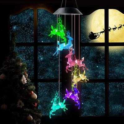 Uplift Picks Outdoor Solar Wind Chime Light Hanging LED Garden Decor 08